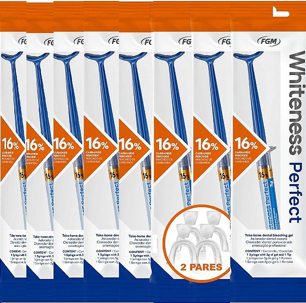 8 Whiteness Perfect 16% + 2 Par de Moldeira