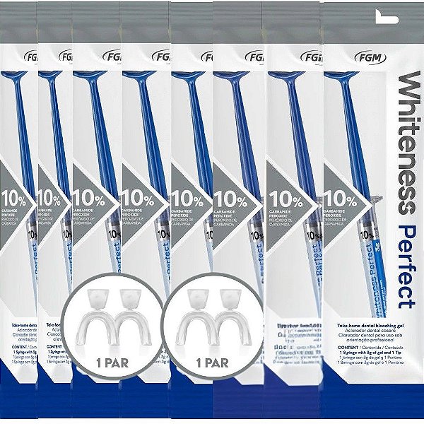8 Whiteness Perfect 10% + 2 Par de Moldeira