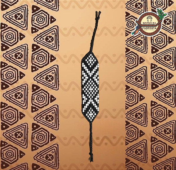 Pulseira de Miçangas Xamânica - Série Grafismo