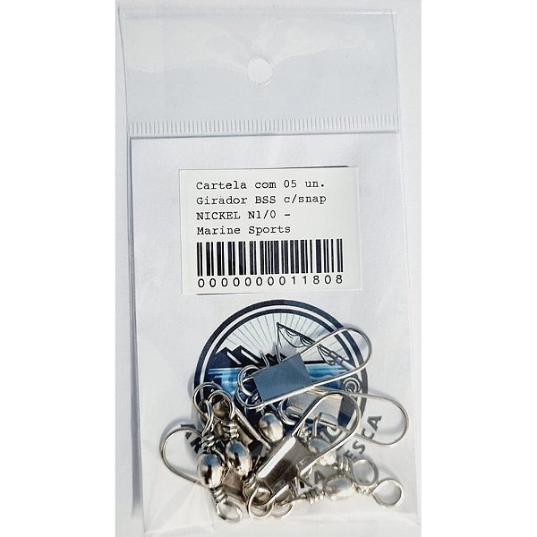 Girador BSS c/snap NICKEL N 1/0 - Marine Sports