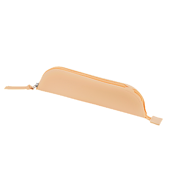 ESTOJO - SILICONE - 1 ZIPER - PALHA