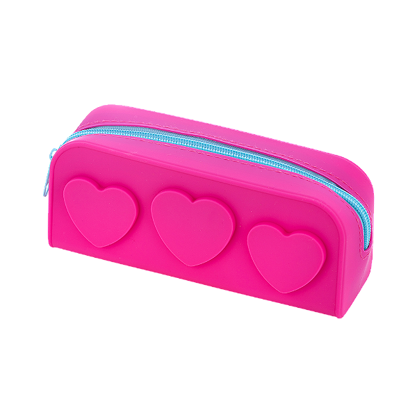 ESTOJO - SILICONE - 1 ZIPER - S2 - ROSA