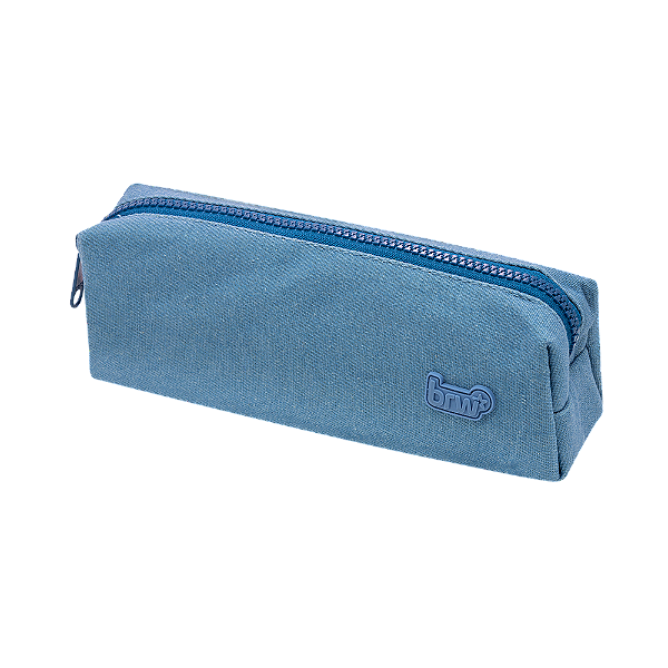 ESTOJO - NYLON - 1 ZIPER - JEANS AZUL