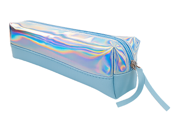 ESTOJO HOLOGRÁFICO - AZUL - 1 ZIPER