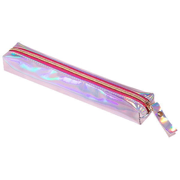 ESTOJO HOLOGRAFICO MINI - 1 ZIPER - PINK NEON