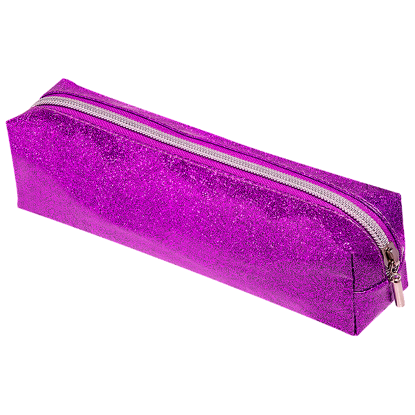 ESTOJO GLITTER - 1 ZIPER - ROXO
