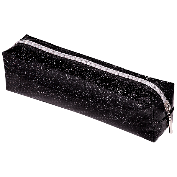 ESTOJO GLITTER - 1 ZIPER - PRETO