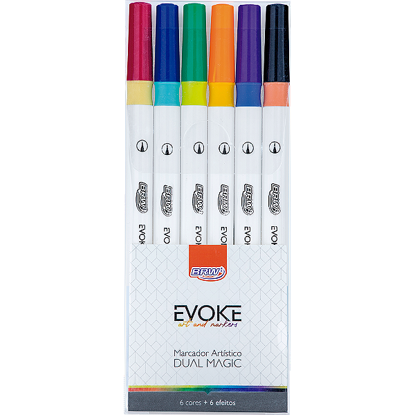 MARCADOR DUAL MAGIC BRUSH PEN  - BLISTER C/ 6
