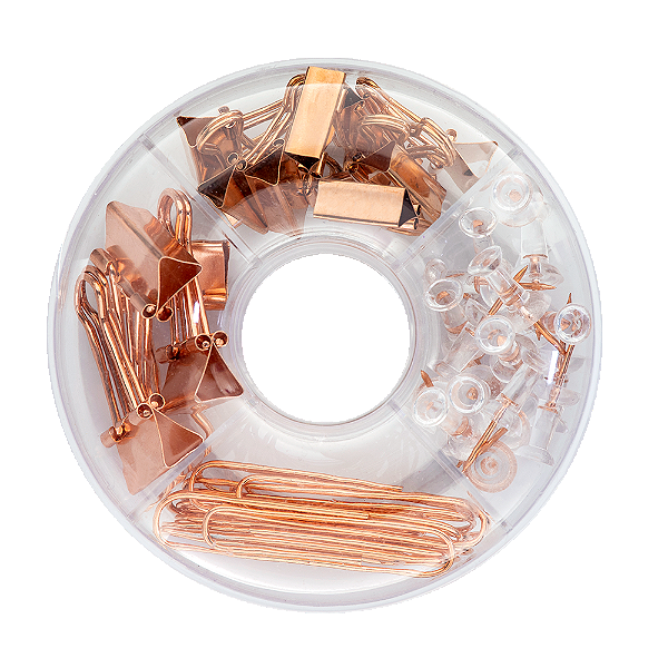 KIT OFFICE PRENDEDORES DONUTS - ROSE GOLD