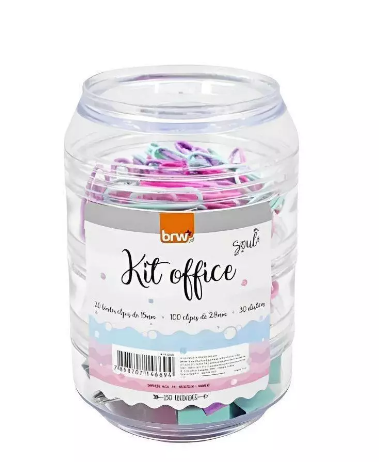 KIT OFFICE PRENDEDORES LATA - COLORIDO