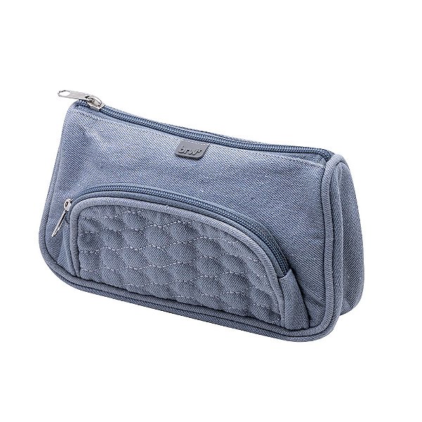 NECESSAIRE DE NYLON - JEANS CINZA