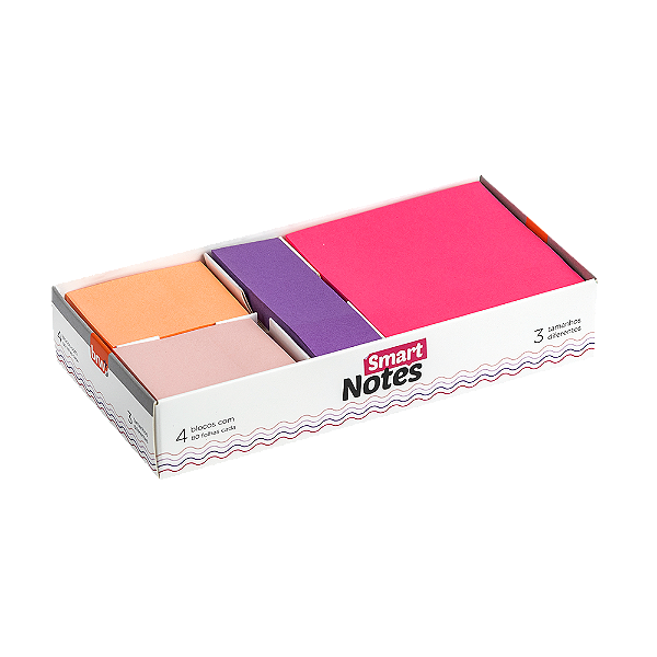BLOCO SMART NOTES CX PRESENTE - S2 - 80FLS - 4 BLOCOS