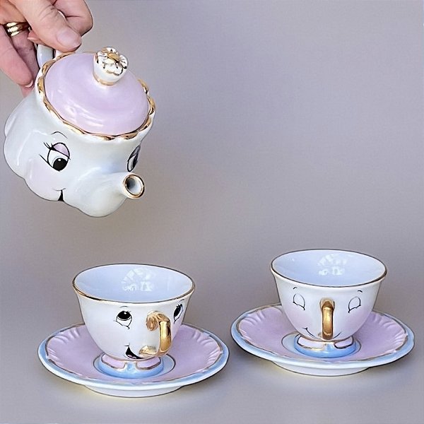 Conjunto A Bela e a Fera - café