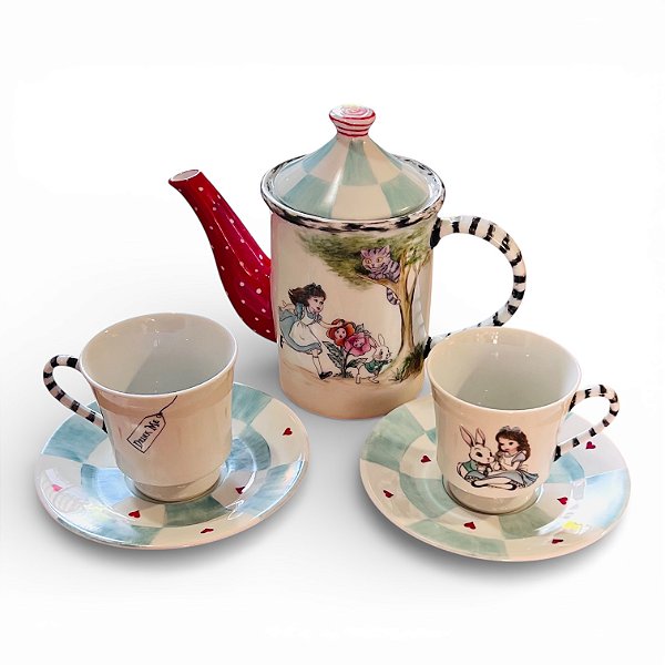 Conjunto A Hora Encantada do Chá - Alice seguindo o Coelho