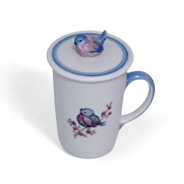 Caneca Doce Passarinho com tampa