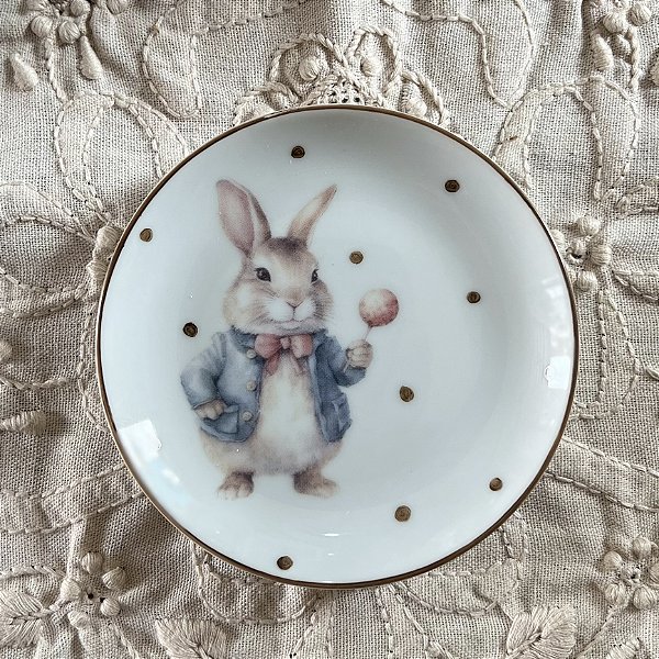 Pratinho coelhinho com pirulito