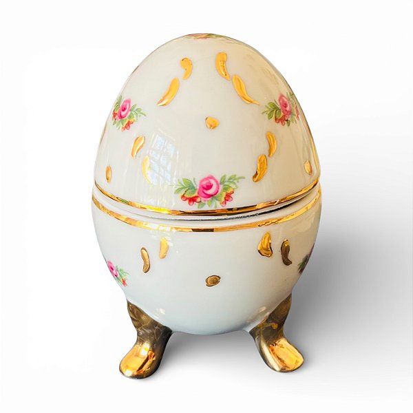 Ovinho Porta-joias Arabescos Florais