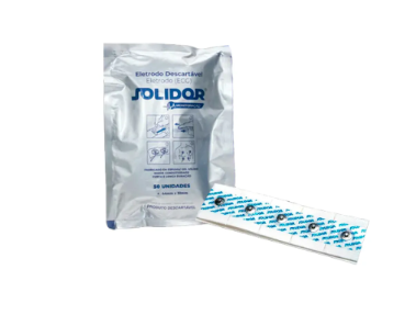 Eletrodo ECG Quadrado 44x32mm C/ 50 Unidades - Solidor