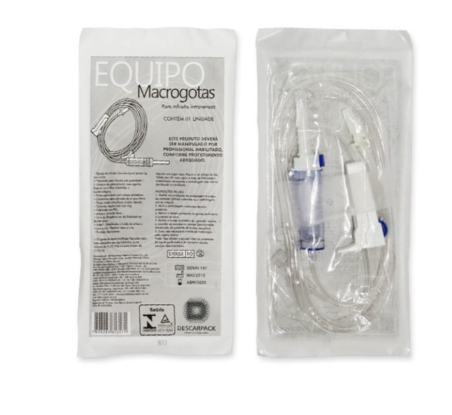 Equipo Macrogotas para Infusão Intravenosa Luer Slip Unidade - Descarpack