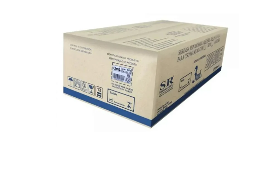 Seringa 3ml sem Agulha (Bico Slip) Cx c/ 500 Unidades - SR