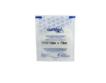 Compressa Rayon C/ Emulsão de Petrolatum Estéril 7,6cm x 7,6cm Unidade - Curatec