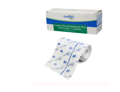 Curativo Filme Proteção Transparente 15cm x 2m - Curatec