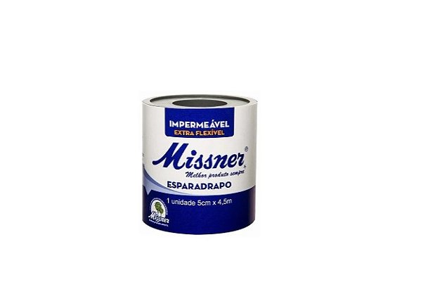 Esparadrapo Impermeável 5cm x 4,5m (Branco) - Missner