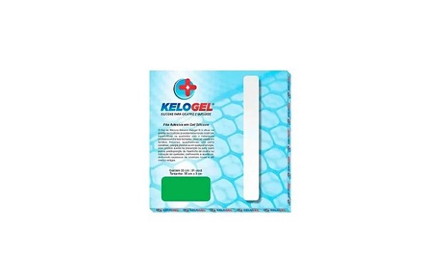 Fita 35cm x 3cm em Gel Silicone P/ Cicatriz (Adesivo) Unidade - Kelogel