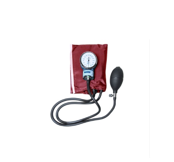 Medidor de Pressão Arterial Portátil Esfigmomanômetro Aneroide Vermelho (Adulto) - Solidor