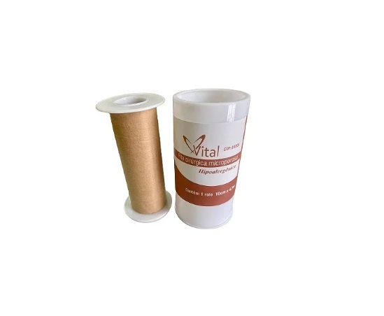 Fita Micropore em Rolo Bege 10cm x 4,5 Metros - Vital