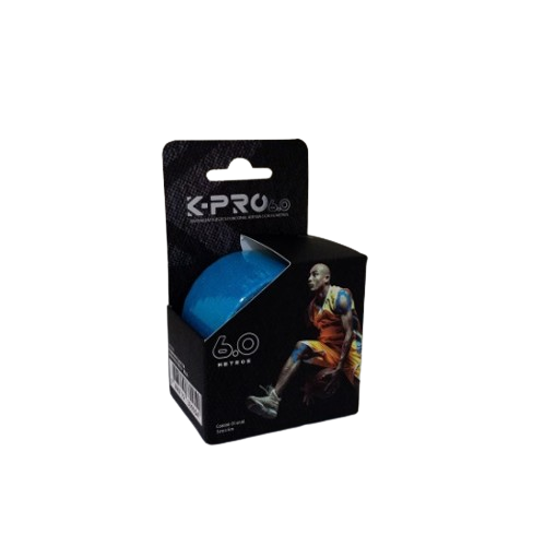 Bandagem Elástica Adesiva em Rolo 5cm x 6m Azul - K-Pro