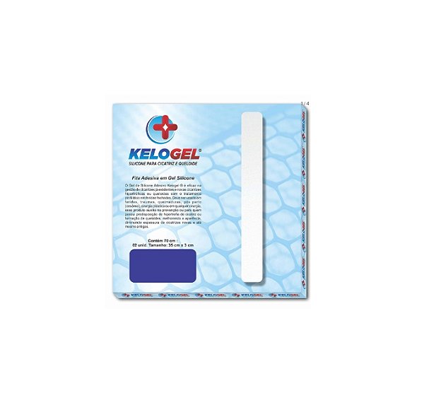 Fita 70cm x 3cm em Gel Silicone P/ Cicatriz (Adesivo) Unidade - Kelogel