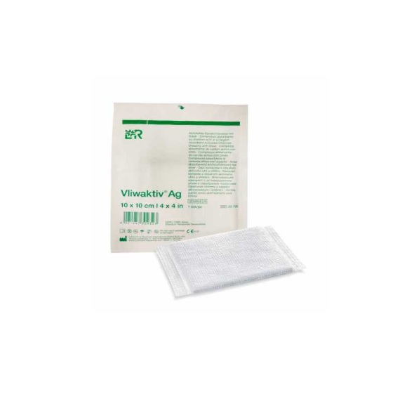 Curativo de Carvão Ativado Com Prata 10cmx10cm Vliwaktiv Ag - Lohmann & Rauscher