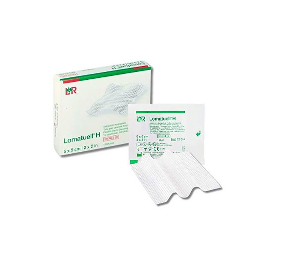 Curativo de Gaze Parafinada Não Aderente 5cm x 5cm Lomatuell H Unidade - Lohmann & Rauscher