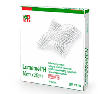 Curativo de Gaze Parafinada Não Aderente 10cm x 30cm Lomatuell H Unidade - Lohmann & Rauscher