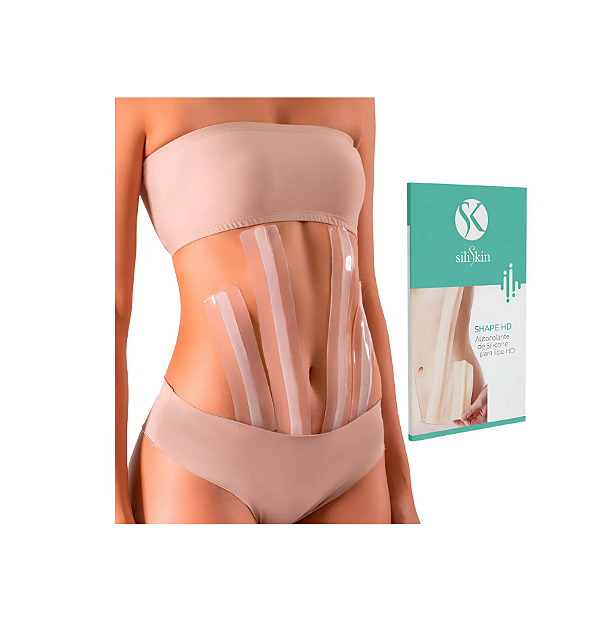 Fita Shape HD 35cm Canaleta Cilíndrica Silicone Autocolante 4 Unidades - Siliskin