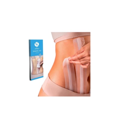 Lâmina Canaleta Lipo Hd Adesiva Reutilizável C/ 2 Tiras de 40cm Silicone Pós Cirúrgica - Siliskin