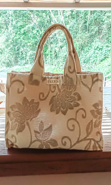 Bolsa Chenille Golden Flower