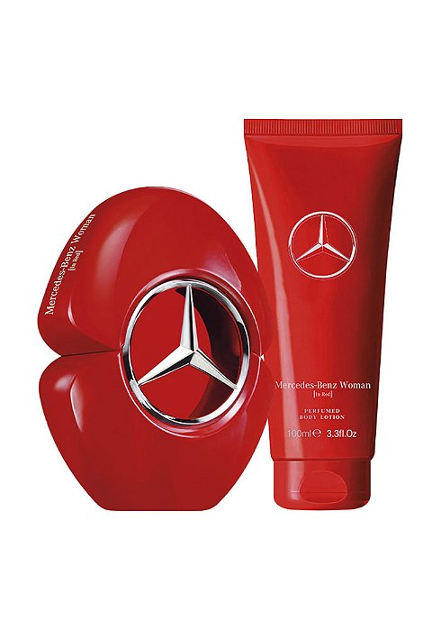 Kit Woman In Red Mercedes-Benz Eau de Parfum Feminino Perfume 60ml + Body Lotion 100ml