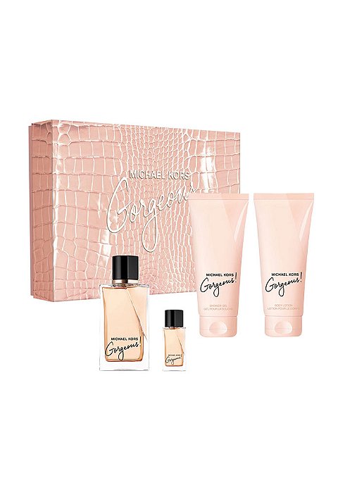 Kit Gorgeous Michael Kors Eau de Parfum Feminino Perfume 100ml + Perfume 5ml + Loção Corporal 100ml + Gel de Banho 100ml