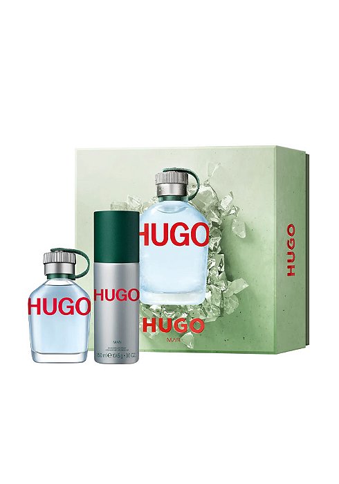 Kit Man Hugo Boss Eau de Toilette Masculino Pefume 75ml + Desodorante Spray 150ml