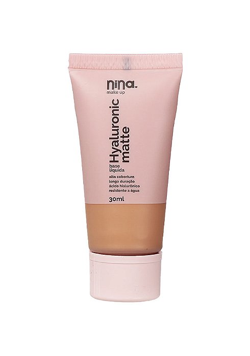 Base Líquida Hyaluronic Matte 5 Nina Makeup 30ml