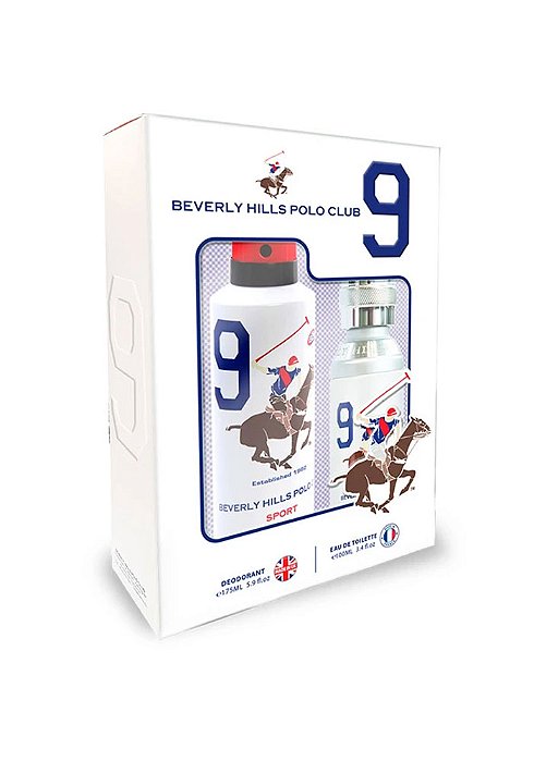 Kit Beverly Hills Polo Club Sport Eau de Toilette Masculino Perfume 50ml + Anti Transpirante 50ml