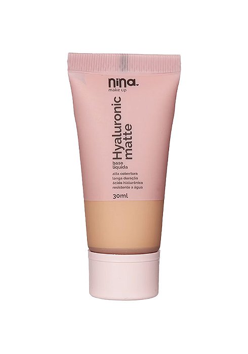 Base Líquida Hyaluronic Matte 3 Nina Makeup 30ml