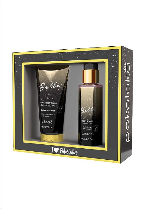 Kit Pokoloka Belle Feminino Hidratante 60ml + Body Splash 60ml