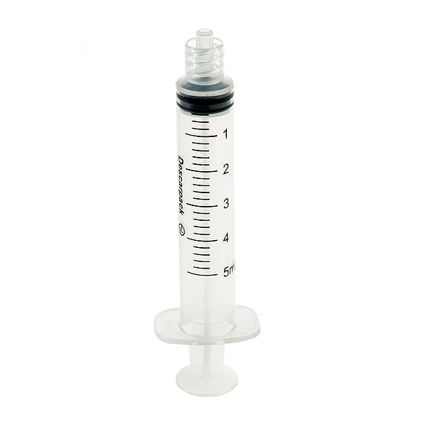 Seringa 05ml Sem Agulha Bico Luer Lock