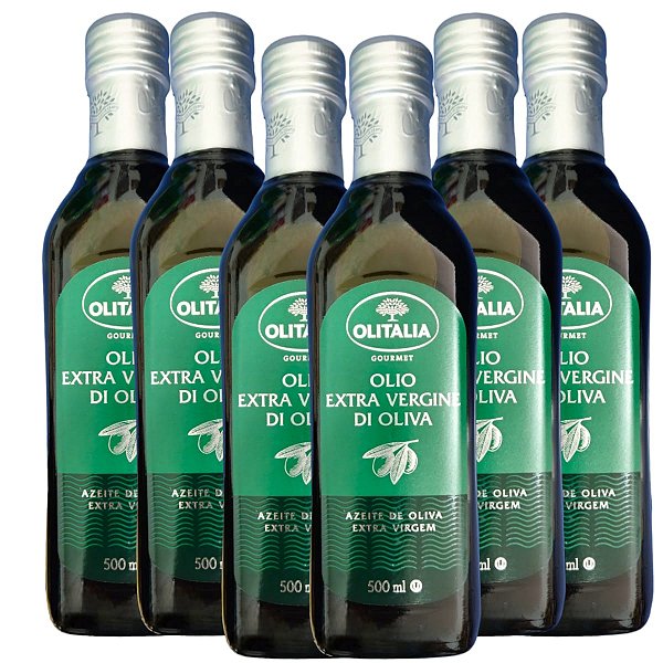 6 Azeite Extra Virgem Olitália Gourmet Italiano 500ml. Venc. 11.25