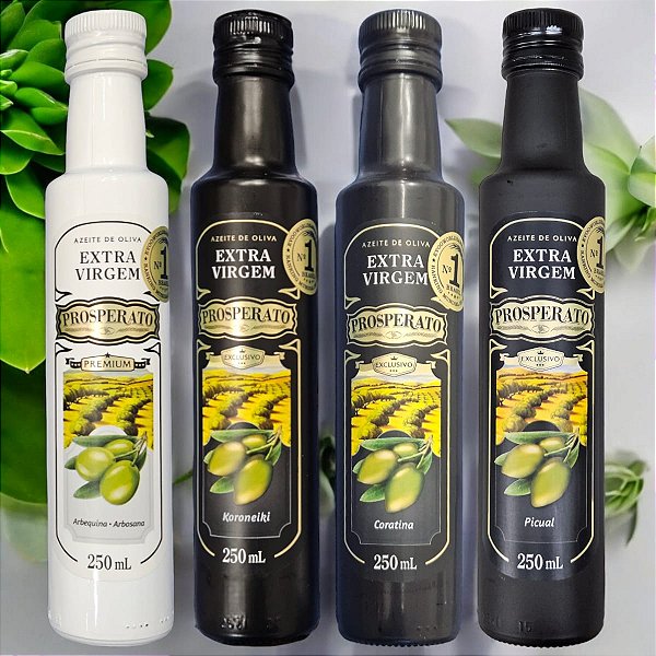 Kit 4 Azeites Extra Virgem Prosperato Premiados 250ml.