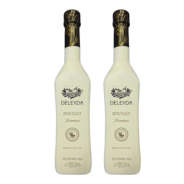 Kit 2 Azeites Extra Virgem Deleyda Premium Chileno 500ml. Premiado