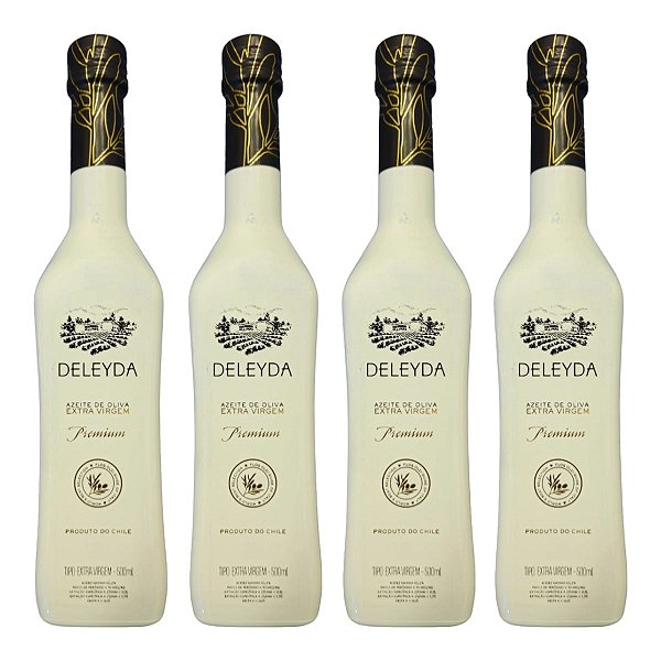 kit 4 Azeites Extra Virgem Deleyda Premium Chileno 500ml. Premiado